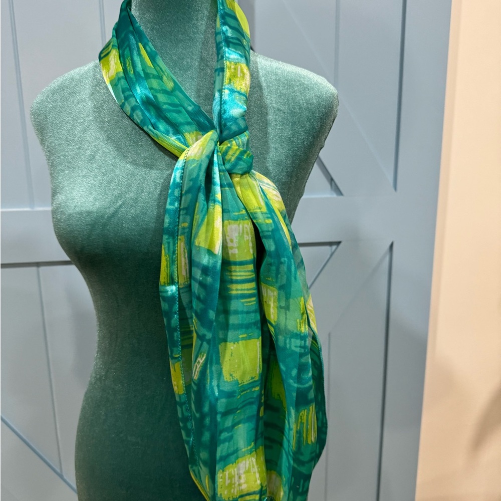 Green Silk scarf